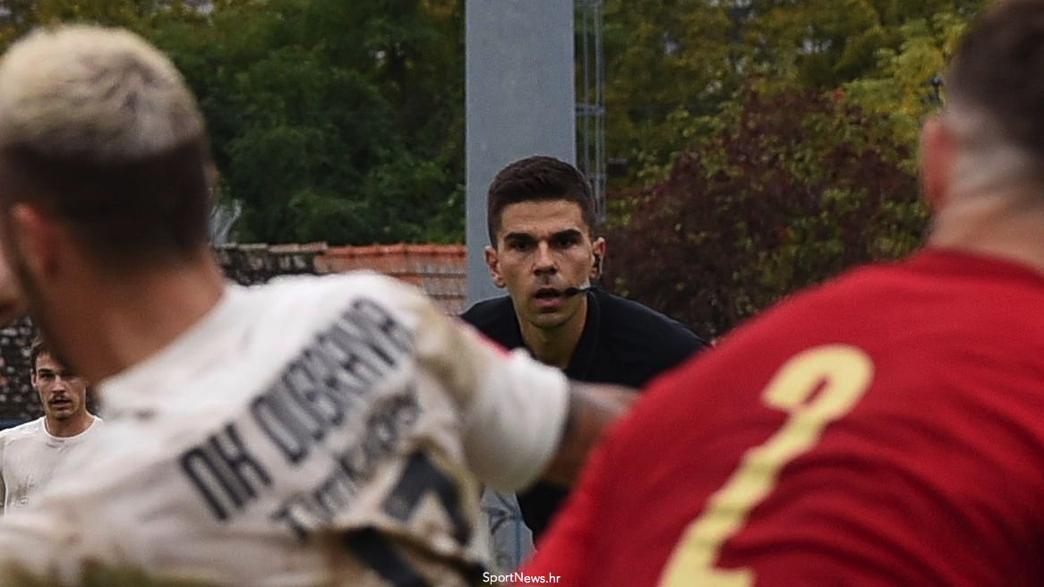 Terzić s dva previda u utakmici Dubrave TK i Zrinskog Osječko 1664, nije označio kazneni udarac u prvom dijelu i Tadiću umjesto žutog nije pokazao crveni karton početkom drugog dijela zbog prekršaja na rubu šesnasterca kao zadnjeg igrača obrane gostiju.